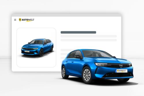 Die Website symbolisiert das Inserieren eines Autos, um es zu verkaufen.